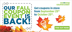 Our fall coupon event is back! Image for Our fall coupon event is back!